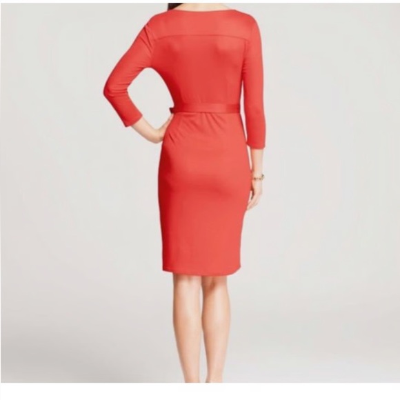 Ann Taylor Vibrant Red Long Sleeve Wrap Dress- NWT-‎ retail 129 - Picture 2 of 7